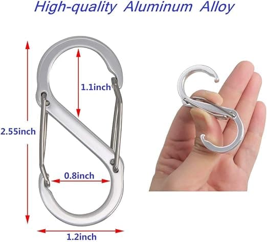Flag Snaps Hook, Aluminium Alloy Flags Pole Clips, Flags Hardware, Flagpole Accessory, Fastgør Flag Grommets til Halyard Rope (4 stk.)
