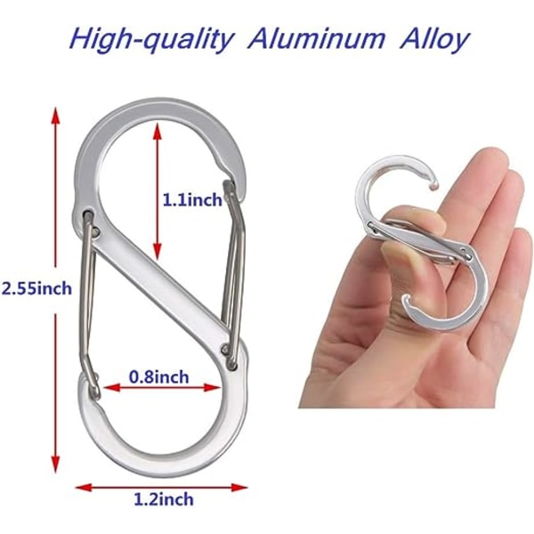 Flaggfästen Snaps Hook, Aluminiumlegering Flaggstångsklämmor, Flaggmaskinvara, Flaggstångstillbehör, Fäst Flaggöljetter till Fallrep (4 st)