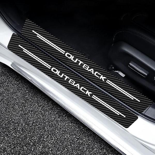 Motorvogn deler 5 stk/sett karbonfiber bil dørterskelbeskytter bil bakre støtfanger bagasjerom vakt beskyttet skinn klistremerker for Subaru Outback