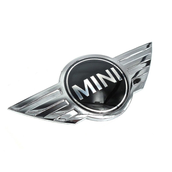 Krom/svart Mini Cooper-emblem Främre Grill Motorhuv-emblem Emblem Motorhuv Bakre bagagelucka Bagage-emblem Klistermärke Cooper Works