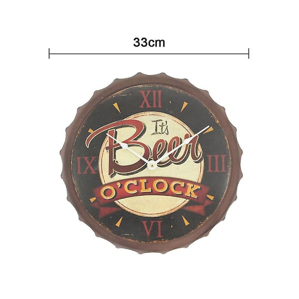 Bottle Cap Style-metal Wall Clock Creative Decorative Clock