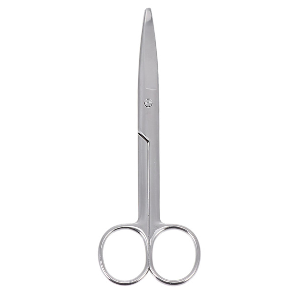 1 stk. 14 cm Rustfrit Stål Ostomi Saks Praktiske Afrundede Saks (sølv)