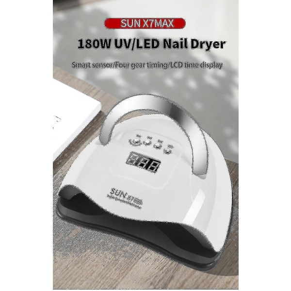 180w X7 Max Dobbel UV LED Lampe Negle tørker