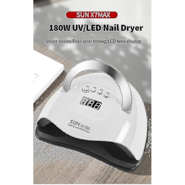 180W X7 Max Dubbel UV LED-lampa för nageltorkning