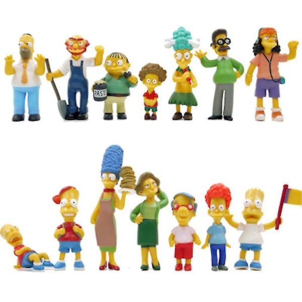 Simpsons Familie Figur Legetøjsmodel 14 stk.