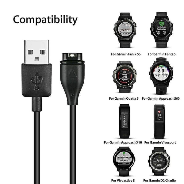 Universal datakabelladdare för Garmin-klockor