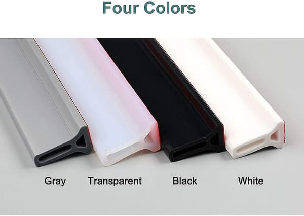 Foldbar vanntett stripe for dusj, selvklebende silikon
