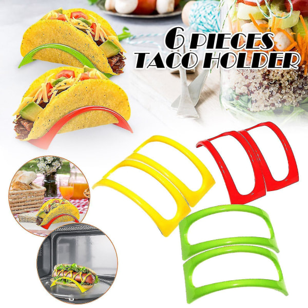 6 stk Taco Holder Stands, Taco Shell Holders Rack i plast