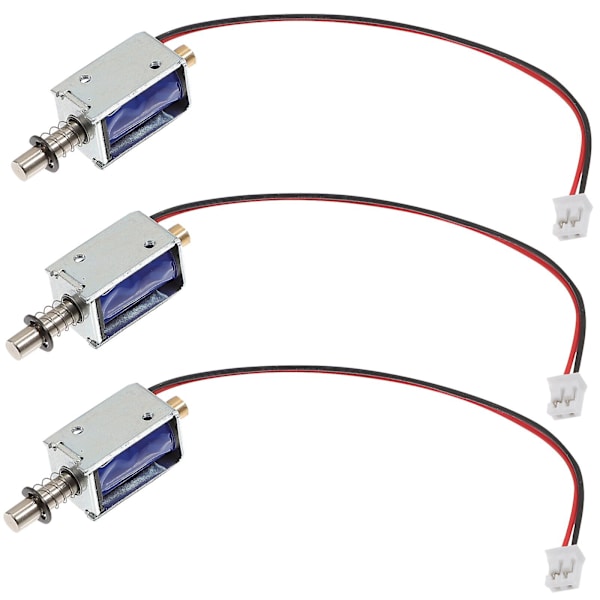 3 st Push-solenoid, Linjär Solenoidram, Elektromagnet, Elektromagnet Push, Elektromagnet Solenoid 12v