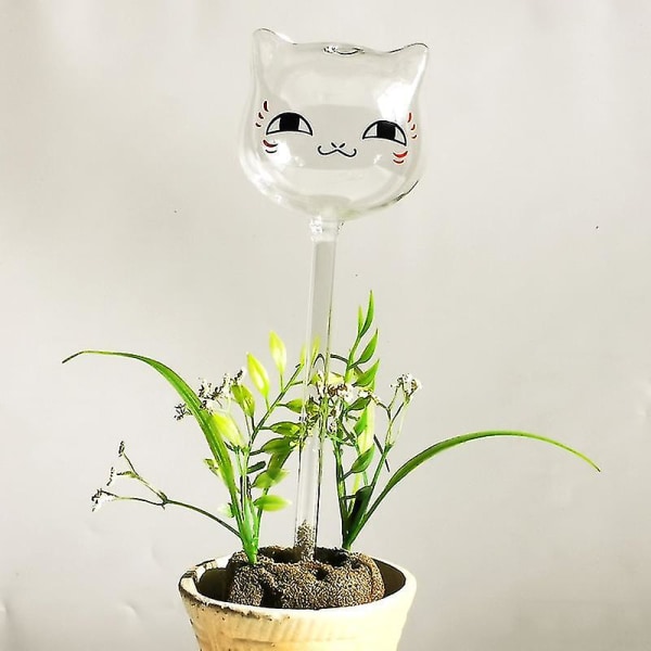 Set med 3 kattformade bevattningsbollar för trädgårdar, krukväxter och hängande växter