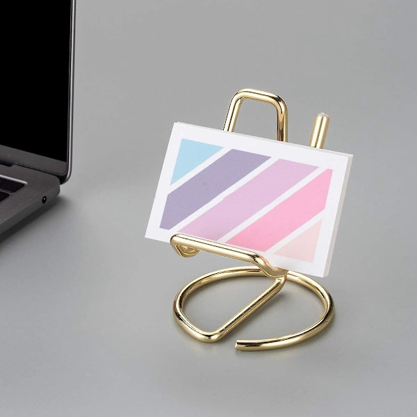 Visitkort Holder Til Skrivebord, Metal Visitkort Display Holder Stativ, Kontor Desktop Navnekort H