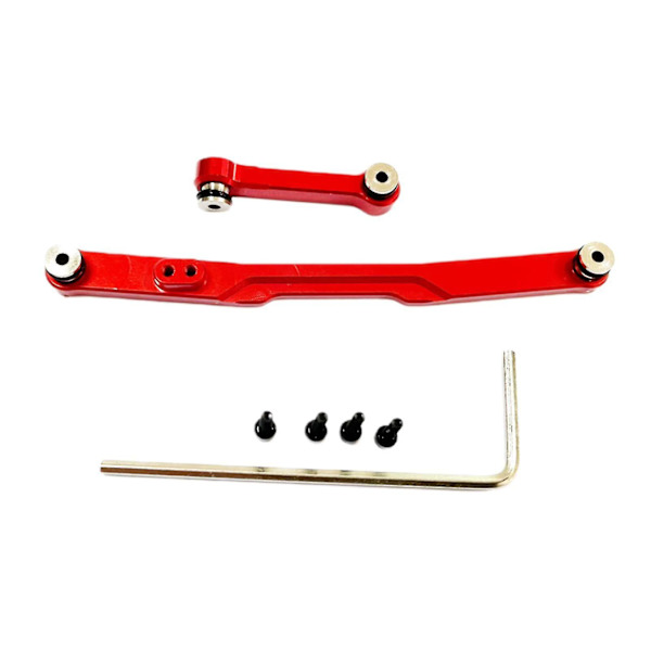 Metallstyrestang for Axial Scx24 1:24 Fjernstyrt bilreservedel - Rød  Rød