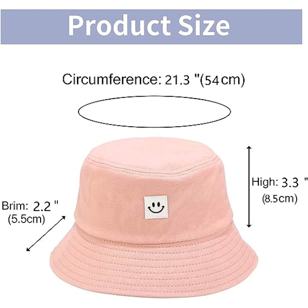 Børne Solhat Smil Ansigt Spand Hat til Piger Drenge Sommer Solbeskyttelse Bomuld Unisex Strand Cap