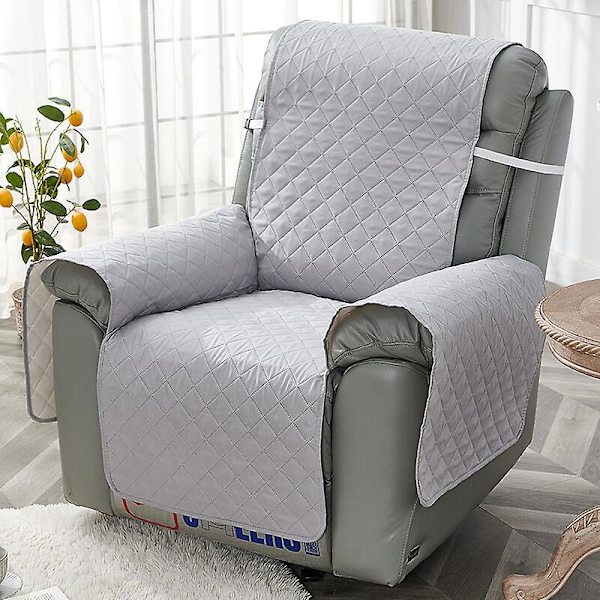 Relax-nojatuolin suojus, pehmustettu suoja 1 istuttava. Käännettävä tikattu suojus. Väri Harmaa-55*196cm