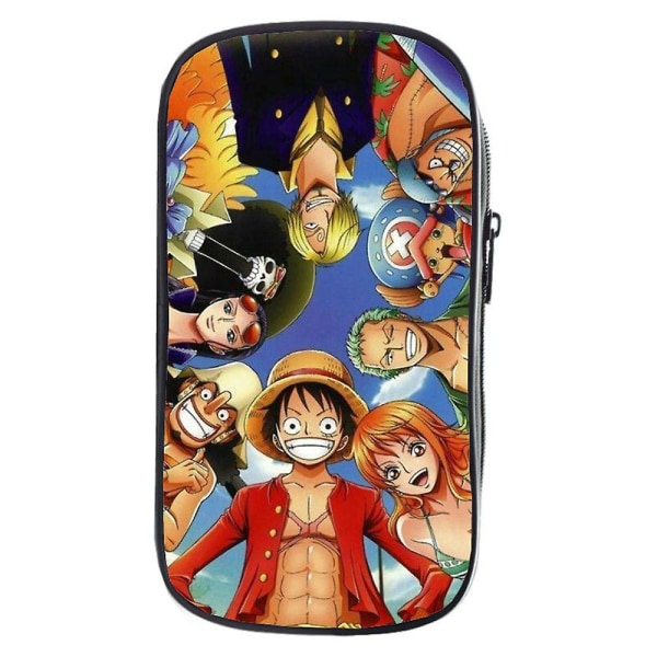 One Piece Luffy Anime Pen Case Pencil Box Student School Stationery Pen Storage Bag