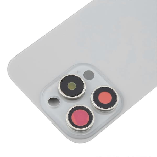 Original glasbatteribagcover til 16 Pro Silver