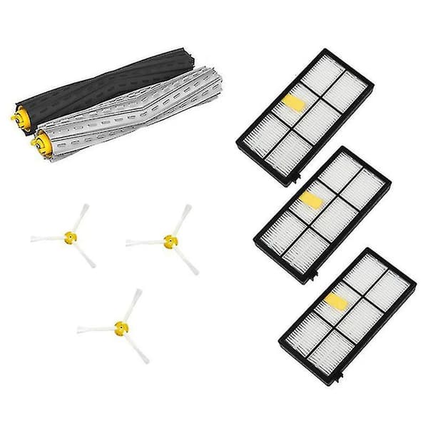 1 Set Extractorfilter, Sidoborste Kit för iRobot Roomba 800 900