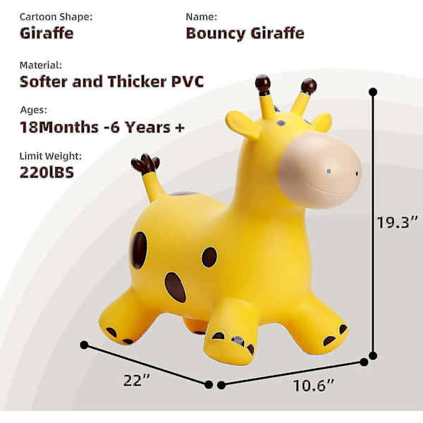 Babe Fairy Giraffi Hyppely-Hevosen Hyppelylelu Taaperoille - Hyppelyhevonen