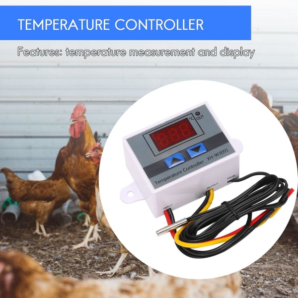 220v Digital Led Temperature Controller 10a Thermostat Control With Switch Digital Display Incubati