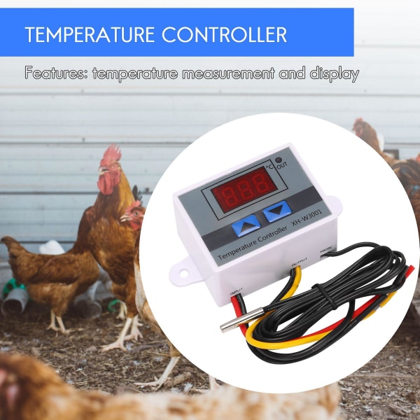 220v Digital Led Temperaturregulator 10a Termostatstyring Med Afbryder Digitalt Display Inkubati