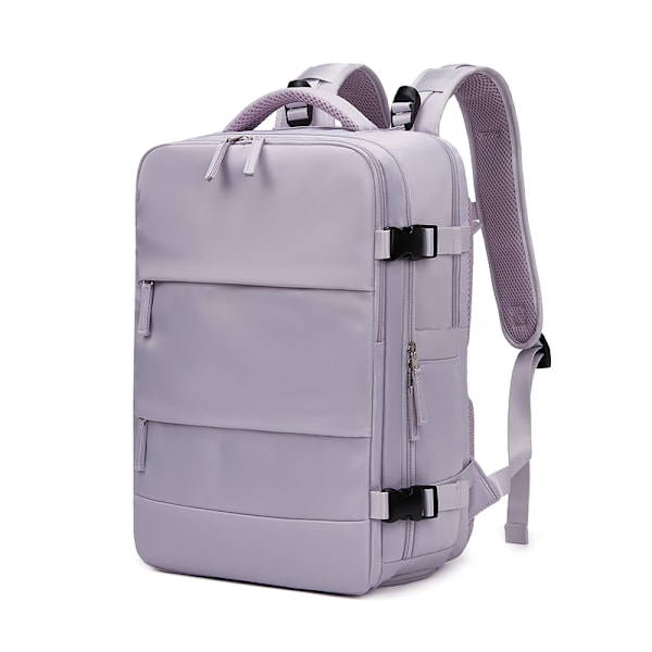15,6 tommers bærbar PC-ryggsekk for kvinner, USB-ladeskolevesker, uavhengig skopose, utendørsreisesekk purple 18 inches
