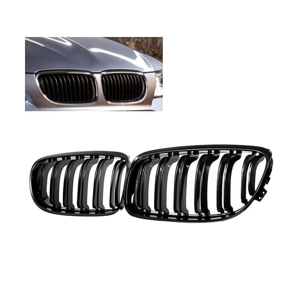 Auton etusäleikkö Glossy 2 Line Double Slat 3-sarjalle E90 E91 2009 2010 2011