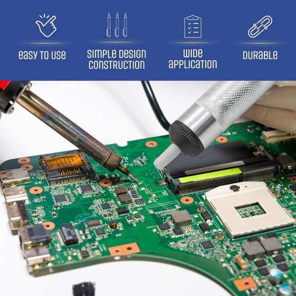 3 st lödsugen desoldering pump lödkolv extra verktyg sugvakuum desoldering pumpar desoldering verktyg desolder pump blå