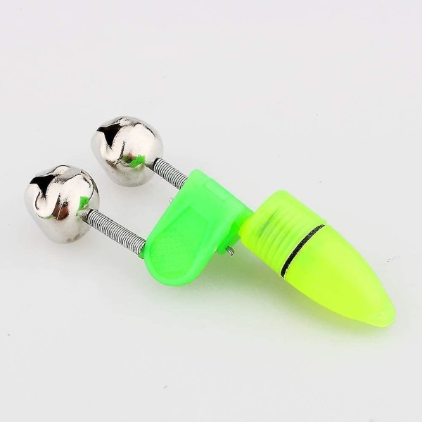 Fiskeralarm - Fiskebjeller Nattefiske Tilbehør Stangspiss LED Lys Klips Stang Dobbel Klokke Ring Bit Indikator Indikator Alarm