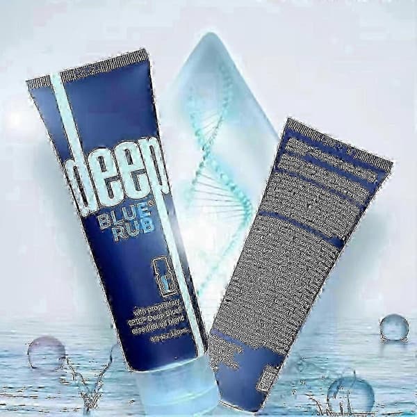3X Deep Blue Rub eterisk olja - snabbverkande smärtlindrande massagekräm för utvärtes bruk