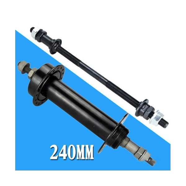 Pidennettävä 240 mm maastopyörän lumipyörän rasvaisen pyörän taka-akseli uusittu kiinteä akseli taka-akseli pyörä