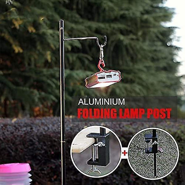 Aluminiumlegering Bärbar Fällbar Lyktlampa Hållare Hängande Stång Camping Bärbar Mini