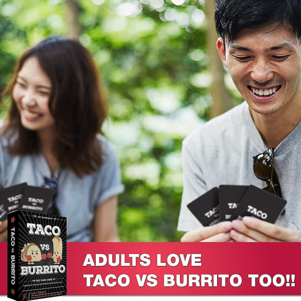Taco vs Burrito - det vilt populære overraskende strategiske kortspillet laget av en 7-åring til fest