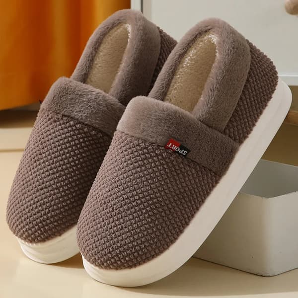 Varma tjocka utomhus bomullspadderade tofflor M 44-45