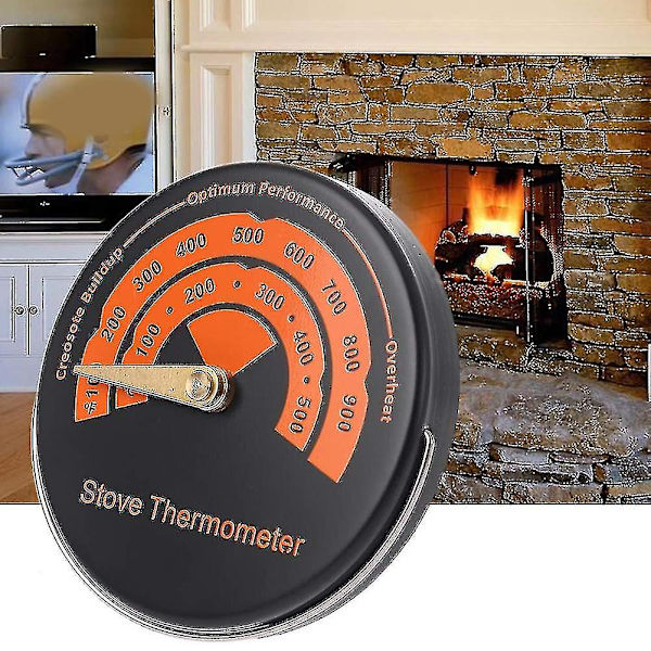 Peisovn Termometer Magnetisk Vedovn Termometer Rørrør Ovn Komfyrbrenner Topp Temperaturmåler Peis Tilbehør
