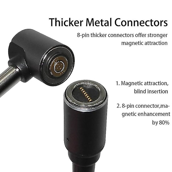 Magnetisk Laddningsadapter för Dell D-serie Bärbara Datorer 100W Typ-C Hona till 4.5mmx3.0mm Hanne PD Snabbladdningskonverterare