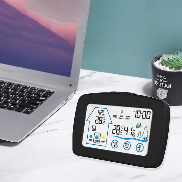 Yj-5003 Tryckkärmstermometer Inomhus Utomhus Sensor Sändare Temperatur Fuktighetsmätare Klocka