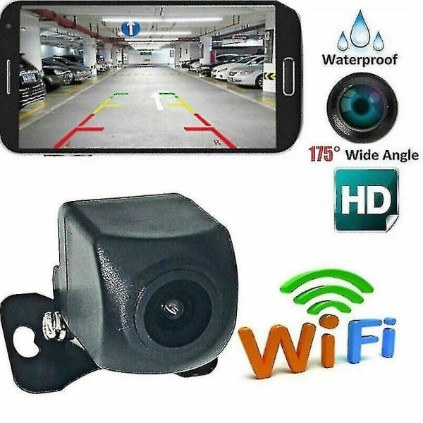 Bilkamera 1080p Hd Backup-kamera Wifi Trådløs bil bagudvendt kamera til Iphone Android