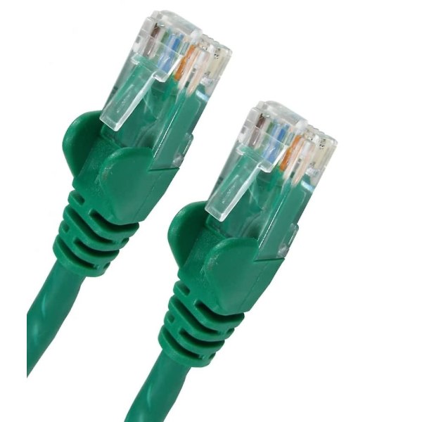 1,5 m grön Cat6 nätverkskabel (100 % koppartråd) - Rj45 - Ethernet - Patch - Lan - 10/100/1000 - Gigabit