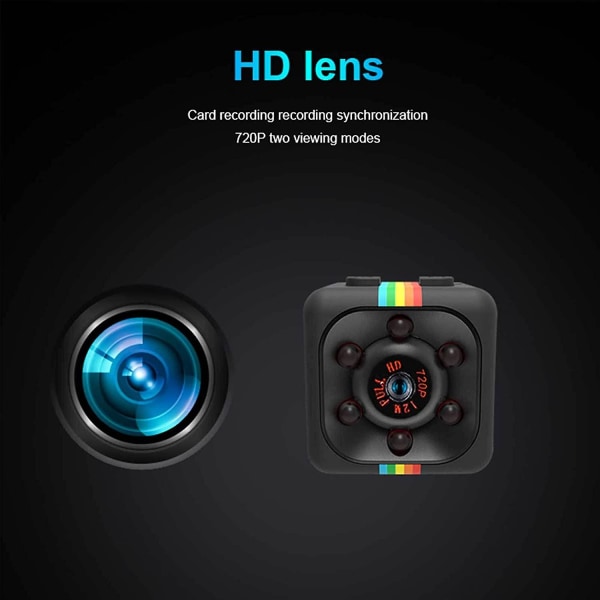 2 kpl Sq11 1080p -kamera, minikamera säädettävällä jalustalla, minikameran lähetyskyky Night Vision HD -laajakulmakuva F