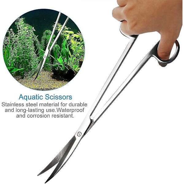 Akvariekit Verktyg Tillbehör Inox Akvarium Tank Vattenväxt Tång Saxar Verktyg Set Fisk Startpaket