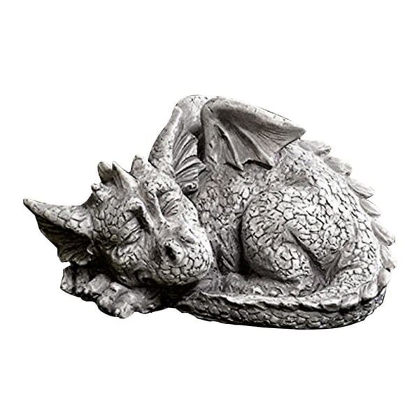 Söpö Sleeping Baby Dragon Patsas Puutarha Ornament Art Hartsi Käsityöt siivellä