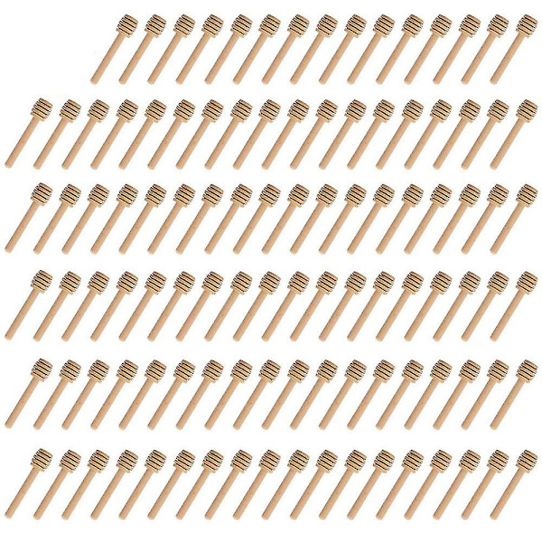 100 stk Honningpinde, 7,6 cm Træ Honningpiskere, Rør Brug