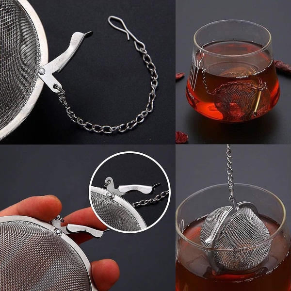 10 st teinfuser, uppgraderad tesil, premium teinfuser för löst te, tebryggare, tekula för te-smaksättning örtkrydda