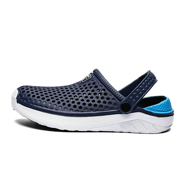 Fashionabla herr- och damsandaler för stranden med tjock sula, halkfria tofflor, lätta flip-flops, trädgårdsskor Black 40