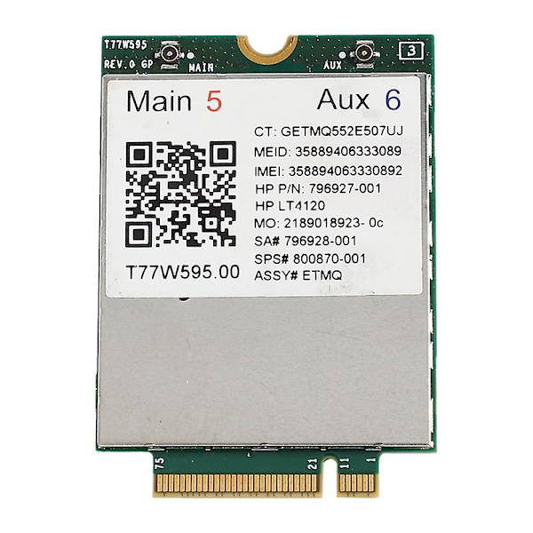 Lt4120 X5 Lte T77w595 796928-001 4g Wwan M.2 150mbps Lte Modem til HP Elite X2 840 850 G3 640 650 6