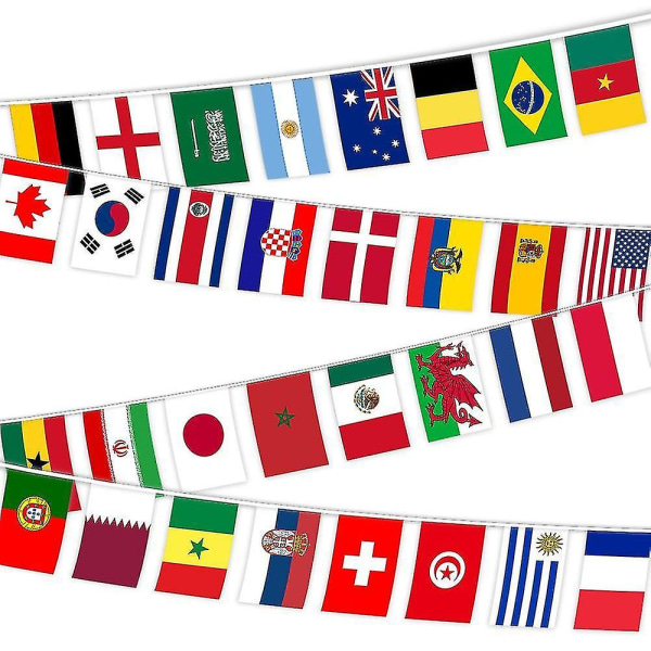 14x21cm String Flags 32 Lande Grand Opening Party Events World Cup Flag Pulling Z19835