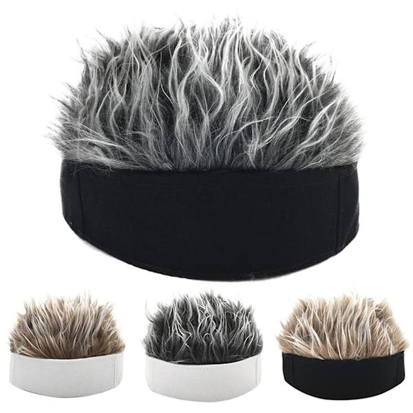 Herre Kort Parykk Hodebånd Hip Hop Hooligan Cap Beanie Cosplay Falsk Hodeplagg