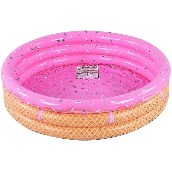 Oppustelig pool, børnepool, oppustelig pool, vandpool om sommeren, pitboldpool på 115 cm (farve: Pink)