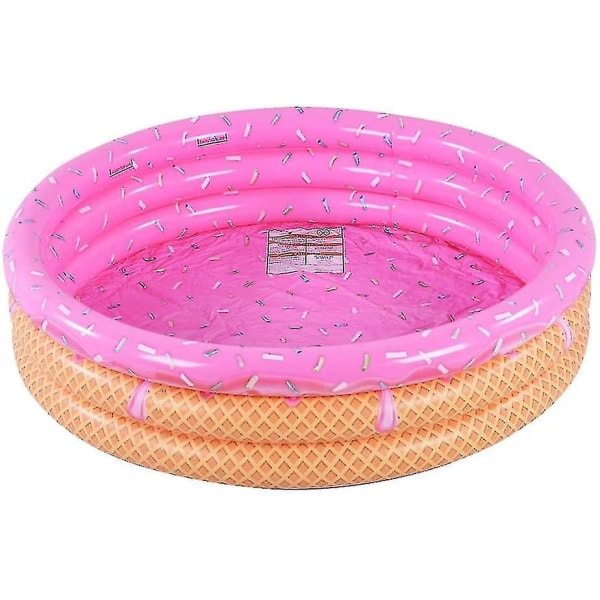 Paddling Pool, Kiddie Pool, Uppblåsbar Pool, Vattenpool På Sommaren, Pit Bollspool Av 115cm( Färg : Rosa )