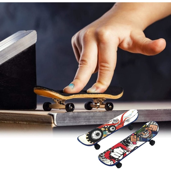 10 stk Mini Finger Skateboard/gribebræt 95mm, Professionelt Finger Board Træningsrekvisitter Fingerboards Finger Skateboard Legetøj, Perfec